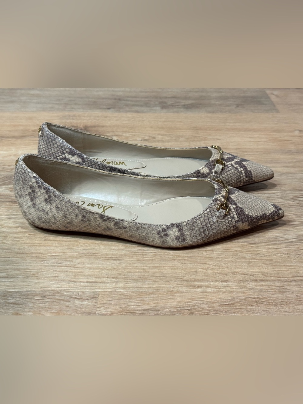 NEW Sam Edelman Nori Snakeskin Flat Size 9